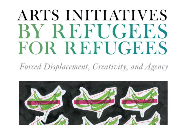 Detail of cover of "Arts Initiatives by Refugees for Refugees" by Lisa Gilman