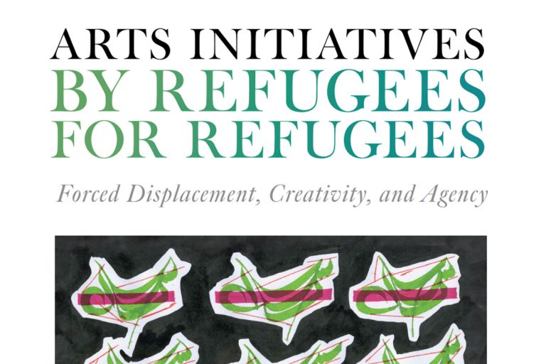 Detail of cover of "Arts Initiatives by Refugees for Refugees" by Lisa Gilman