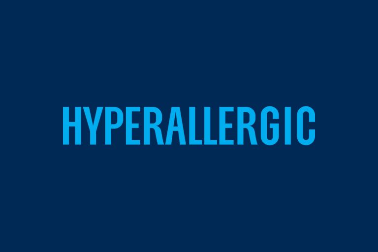 The logo for Hyperallergic, an online arts magazine